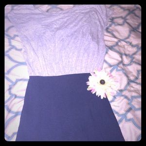 🌹Cute gray and navy jersey knit dress🌹